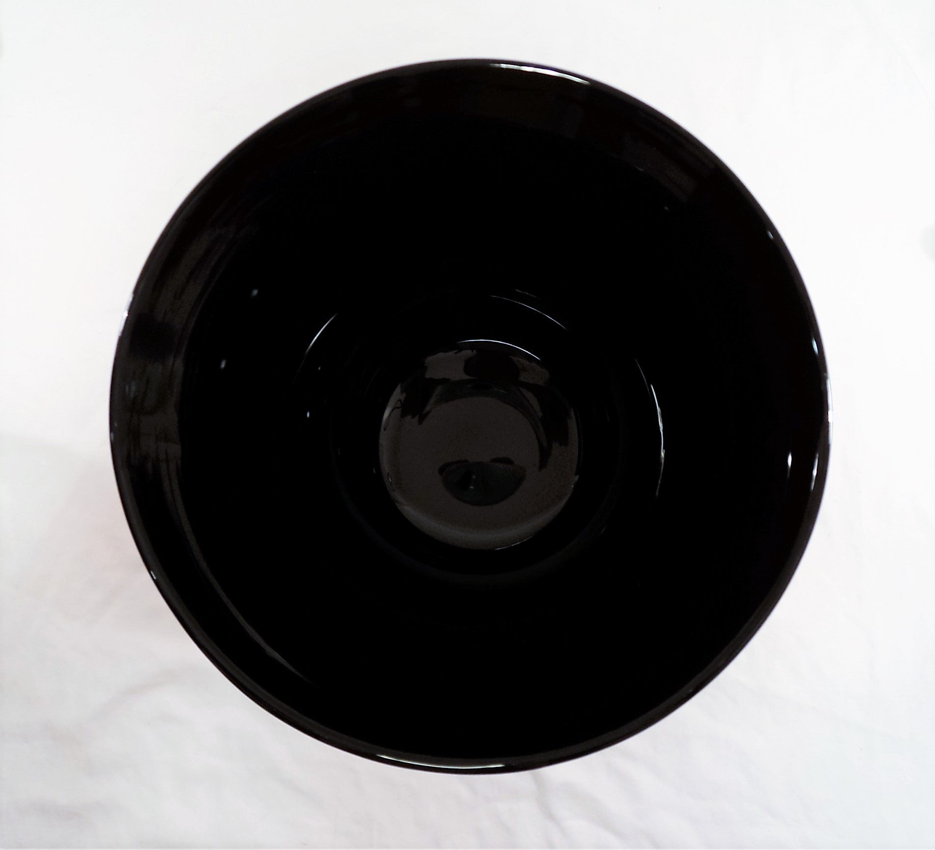Black Ruby Glass Hand-Blown Vase