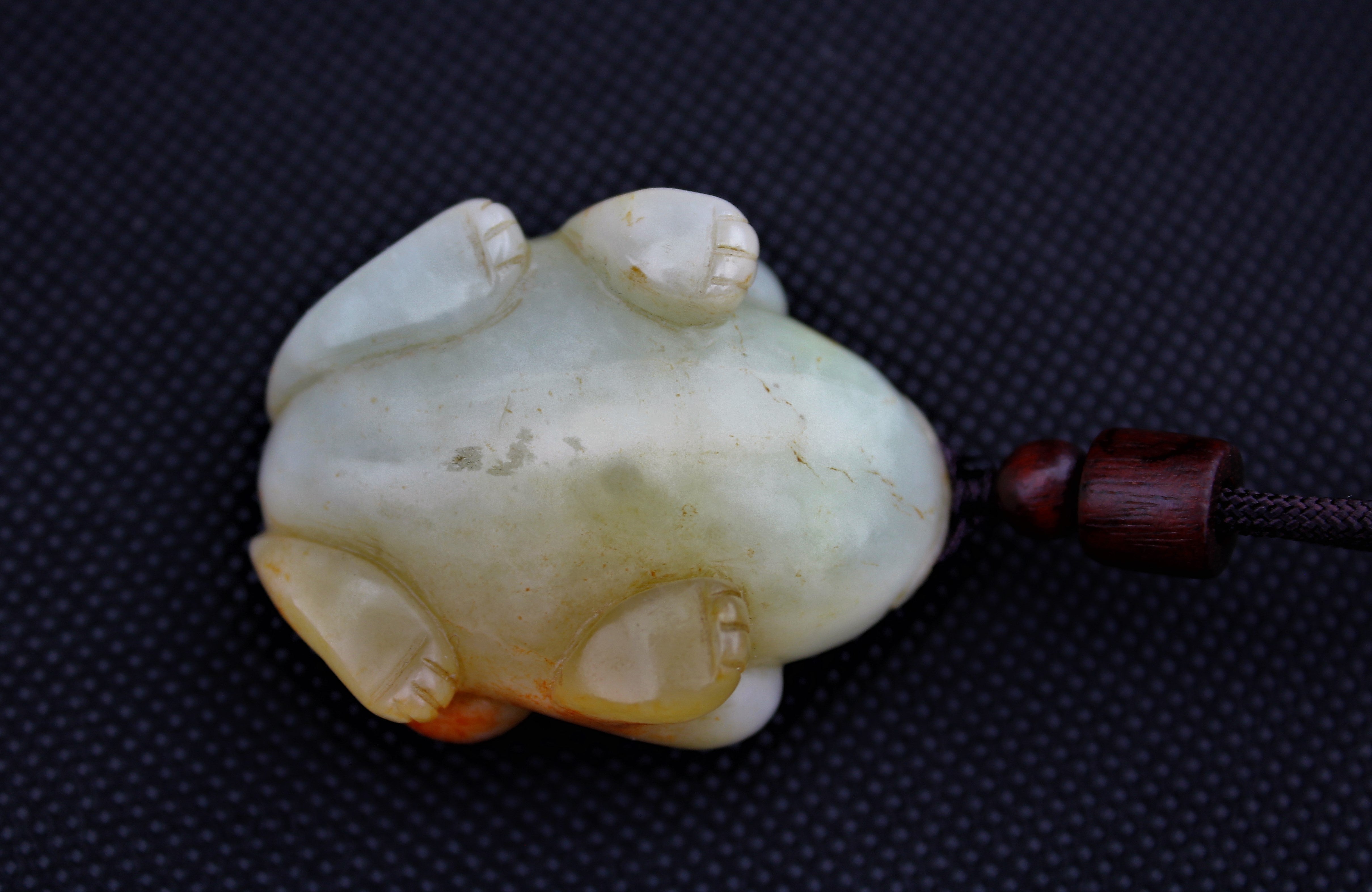 Jade Fortune Toad Pendant