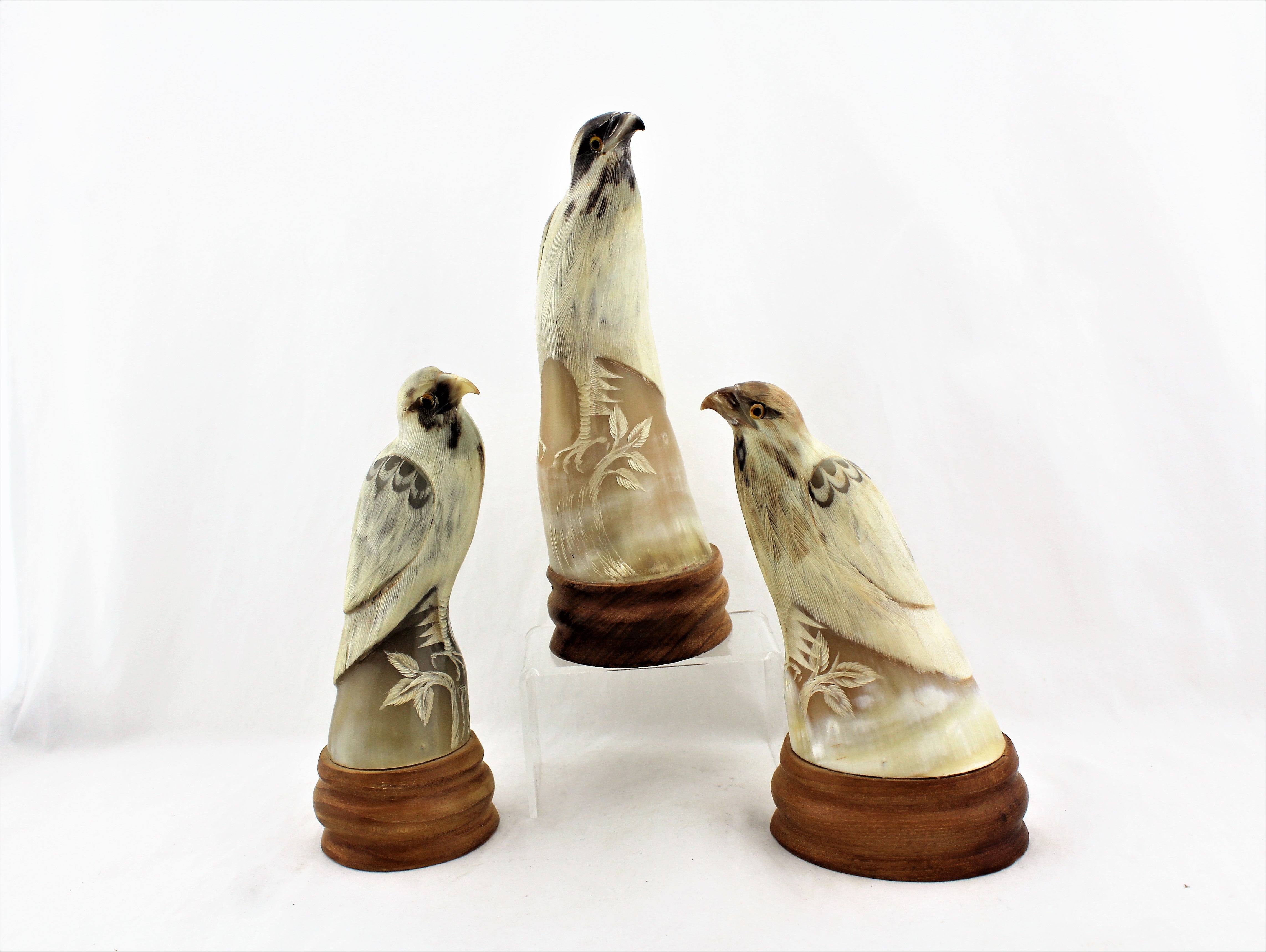 Carved Horn Falcons