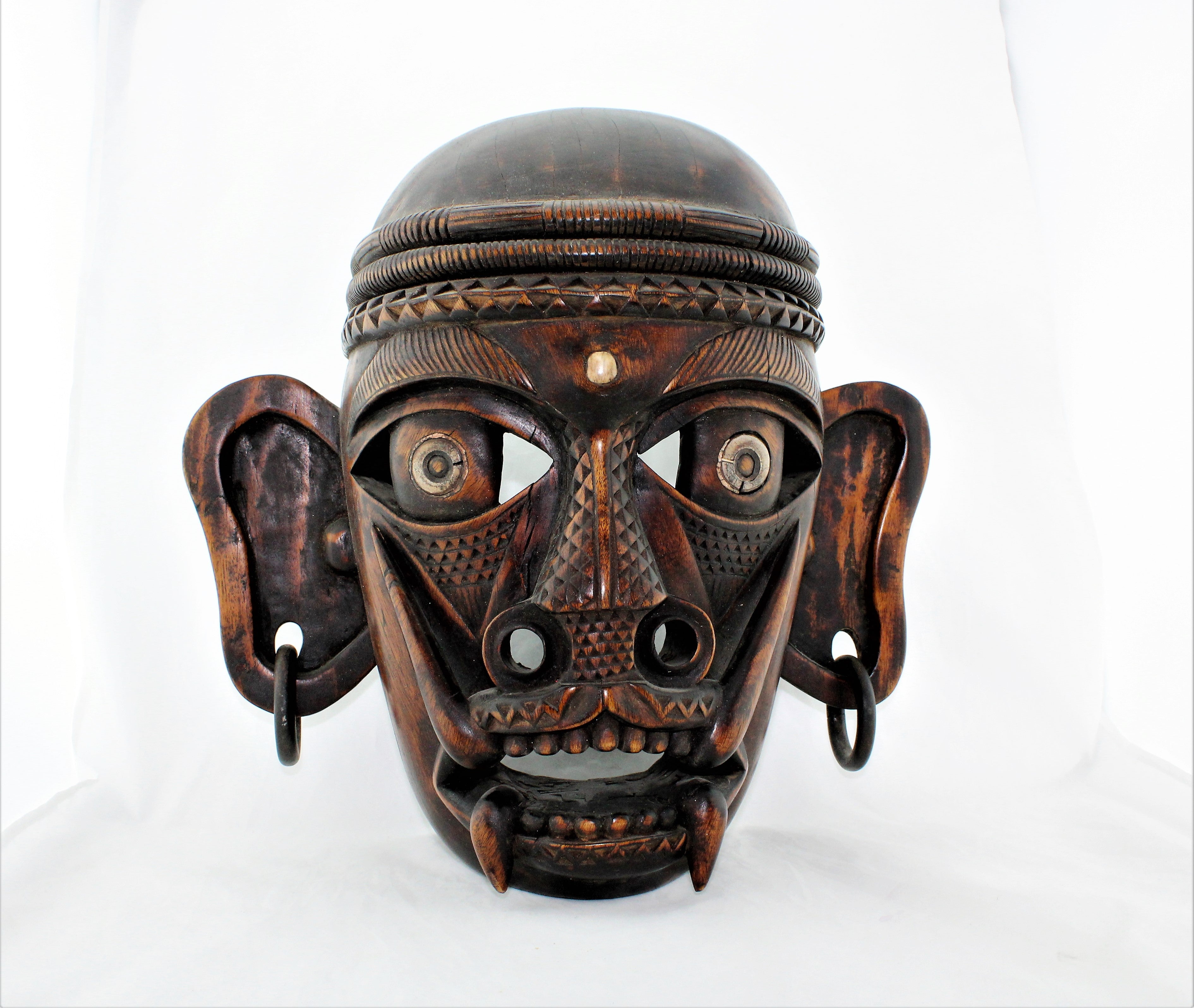 Vintage Carved Wood Mask