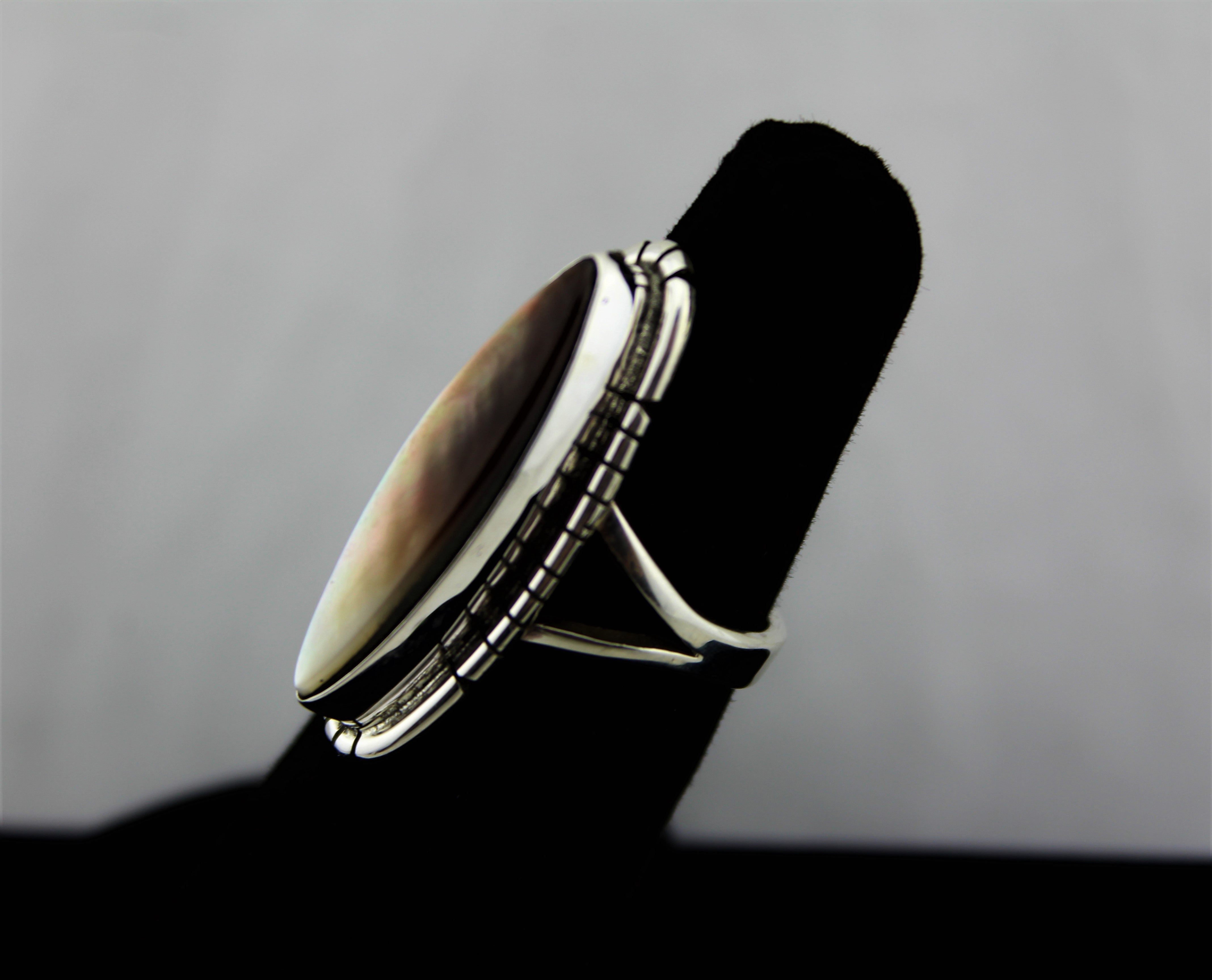 Native American Sterling Silver Abalone Ring