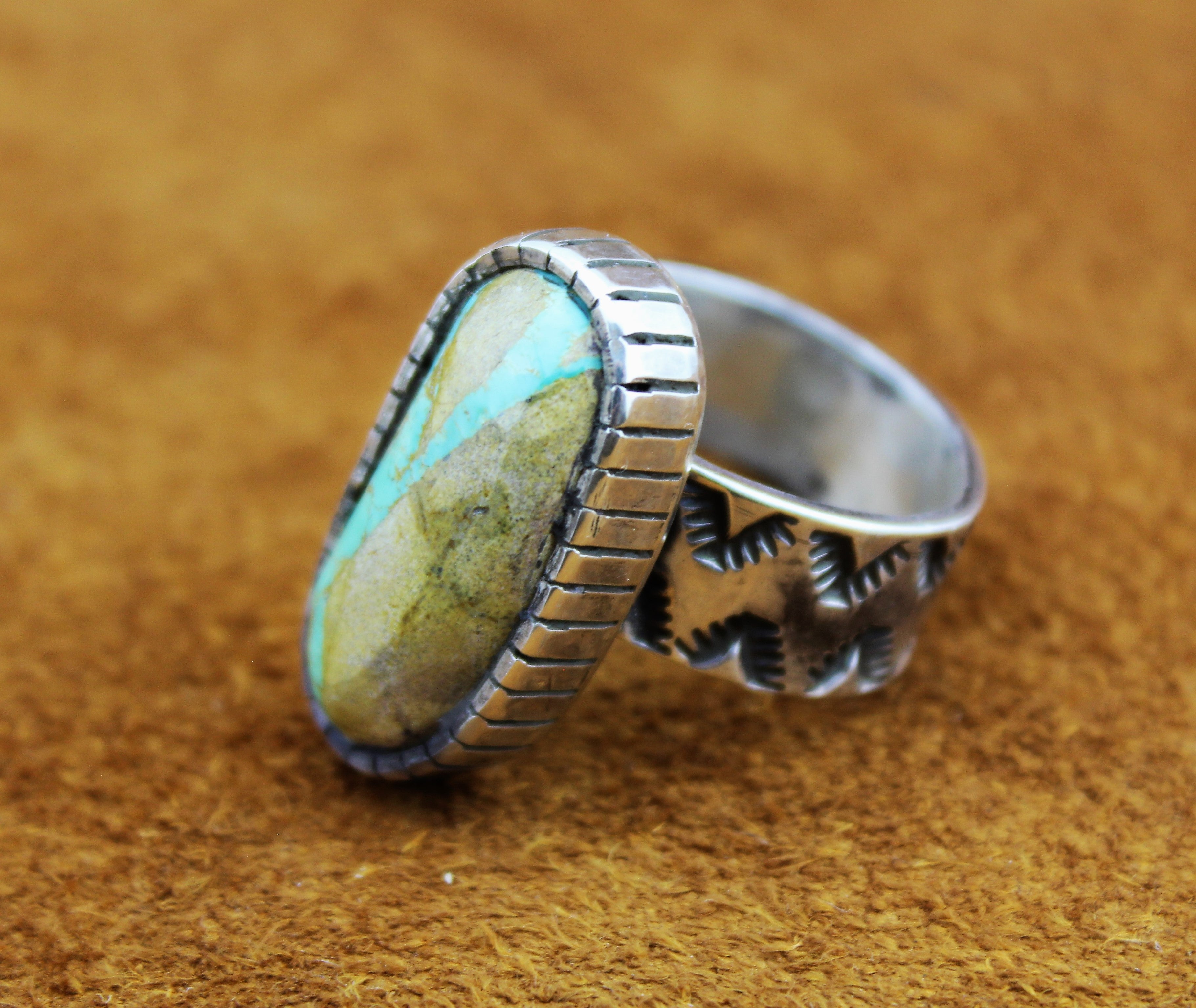 Merlin James Sterling silver Ribbon Turquoise Ring