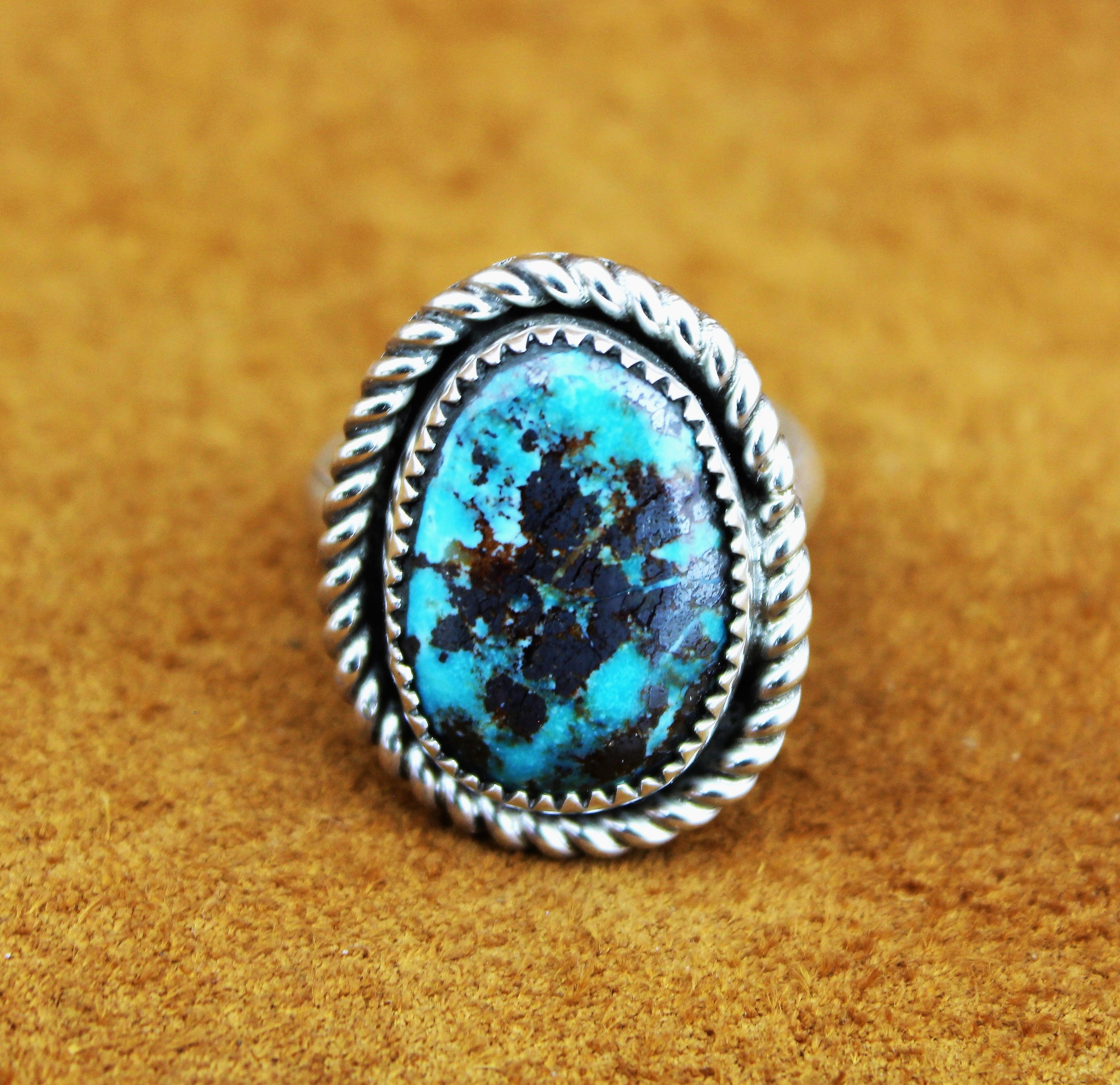 Merlin James Sterling Turquoise Ring