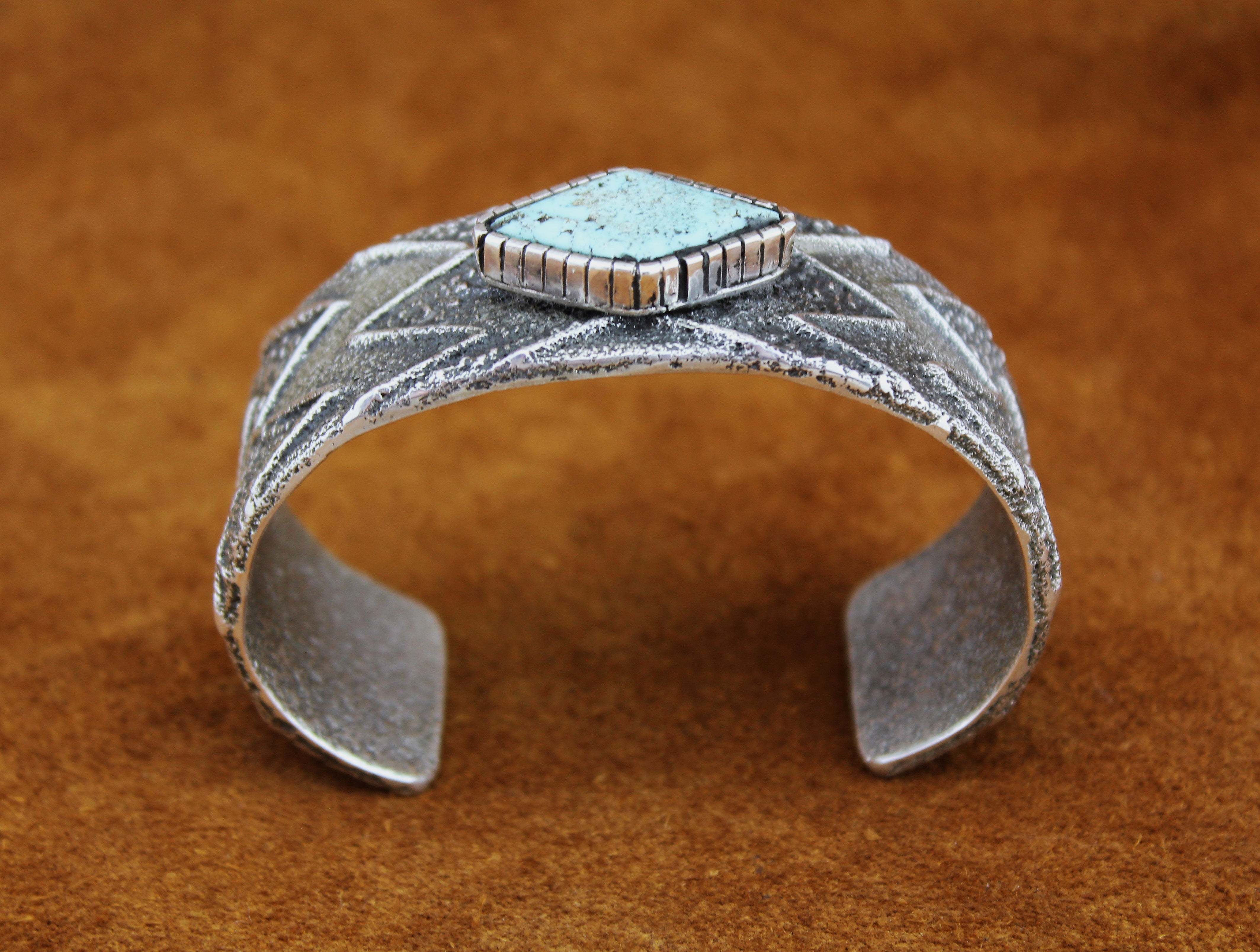 Merlin James Sterling Turquoise Bracelet