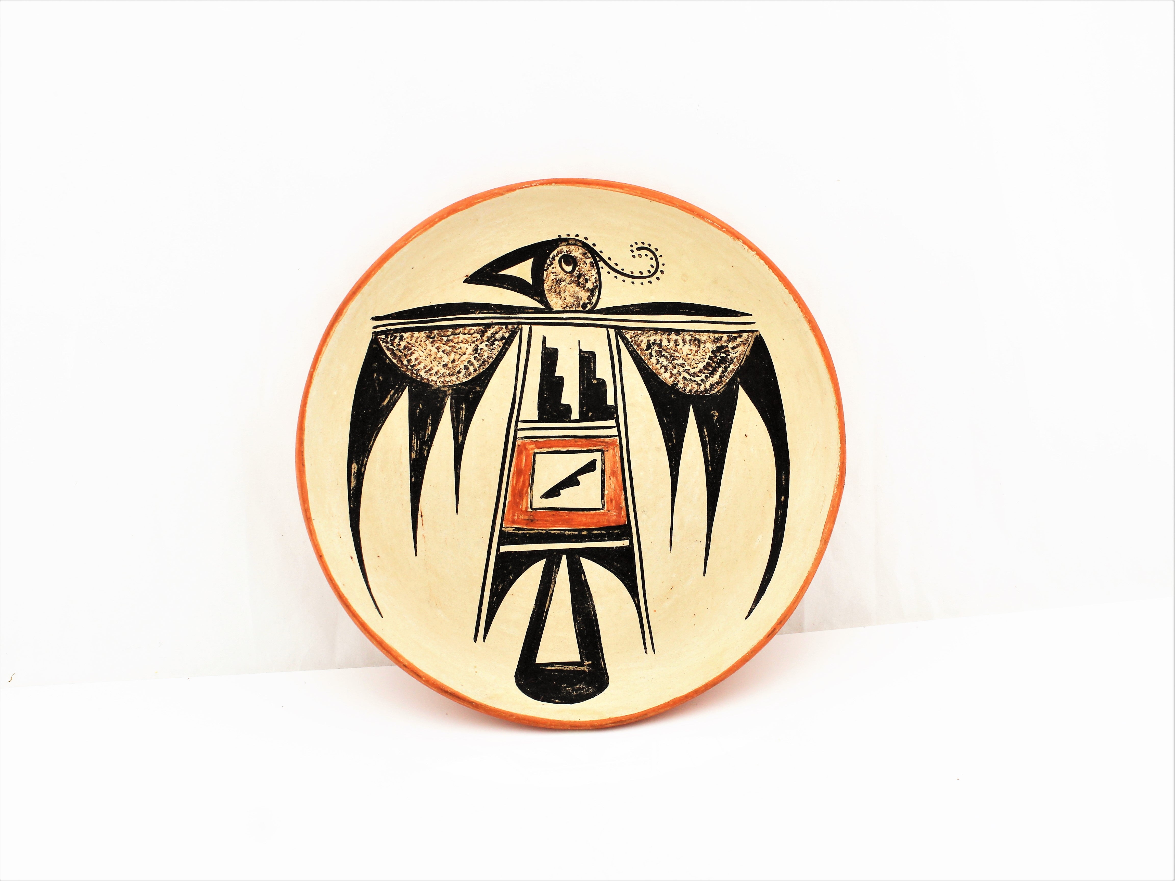 Hopi-Tewa Pottery Plate