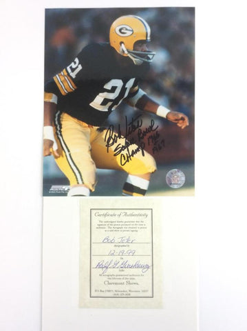 Bob Jeter Signed Green Bay Packers Photo
