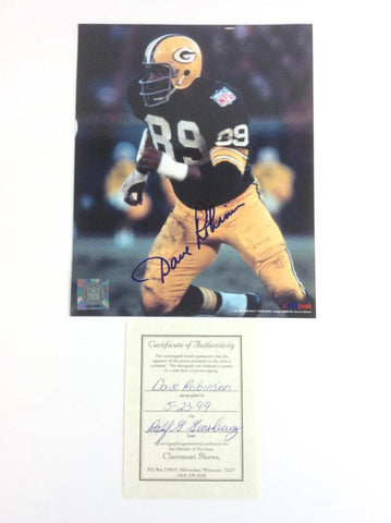 Dave Robinson Signed Green Bay Packers Photo